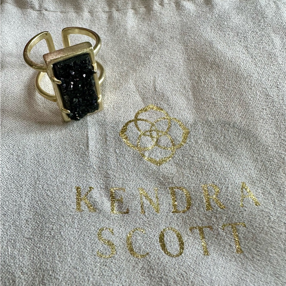 Kendra Scott Gold and Black Ring